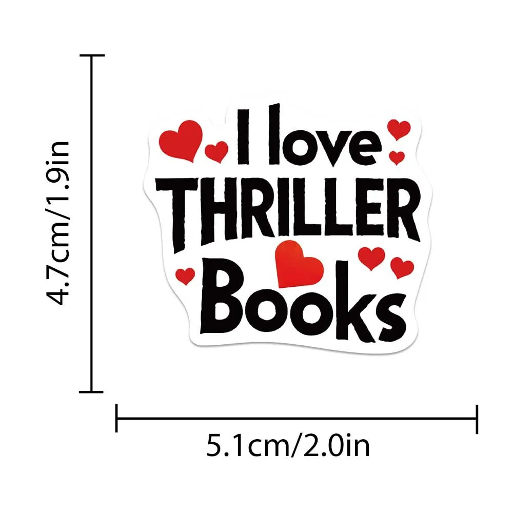 50 قطعة ملصقات كتاب الإثارة كتب الرعب ملصقات صناعة يدوية سكرابوكينغ الهاتف الأمتعة سكيت الشارات مقاوم للماء