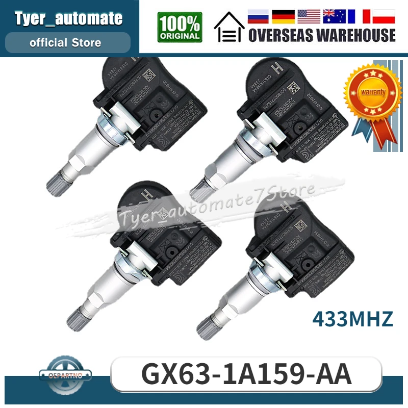 TPMS Tire Pressure Monitoring Sensor GX631A159AA 433MHz For Land Rover Defender Discovery Freelander LR2 LR3 LR4 Range Rover