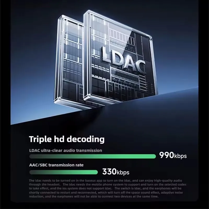 سماعات Bowie M3s سماعة لاسلكية تعمل بالبلوتوث 6.0 سماعات TWS التكيف للحد من الضوضاء سماعات أذن Hifi LDAC سماعة الألعاب Pro