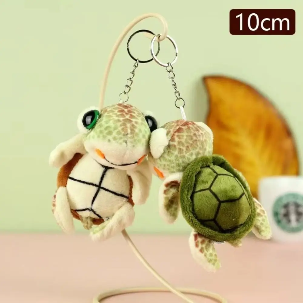 Creatieve Schildpad Schildpad Pluche Sleutelhanger Zachte Cartoon Anime Schildpad Pop Hanger 10 cm Gevulde Knuffel Sleutelhanger Kid Meisje jongen