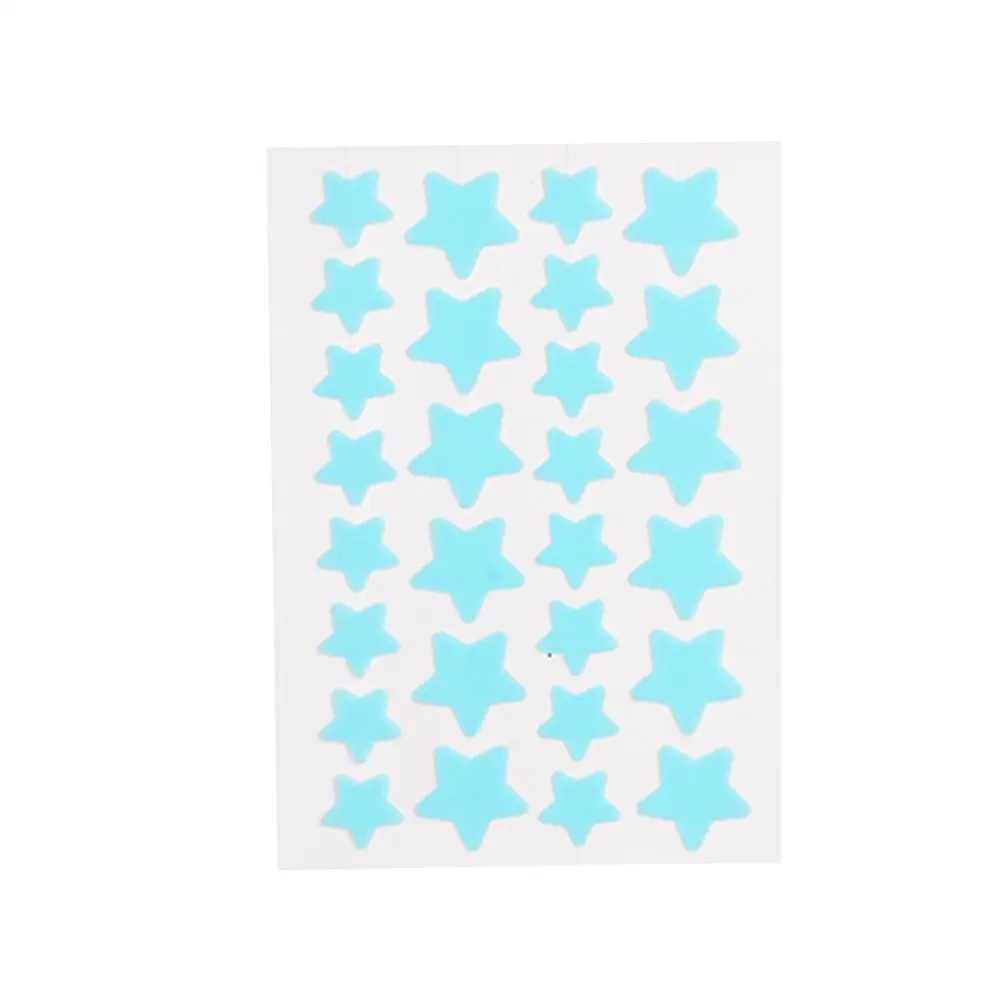 Black Star-Shaped Acne Treatment, Invisible Hydrocolloid Pimple Patch, Blemish Absorbing Stickers,Skin Care Tool