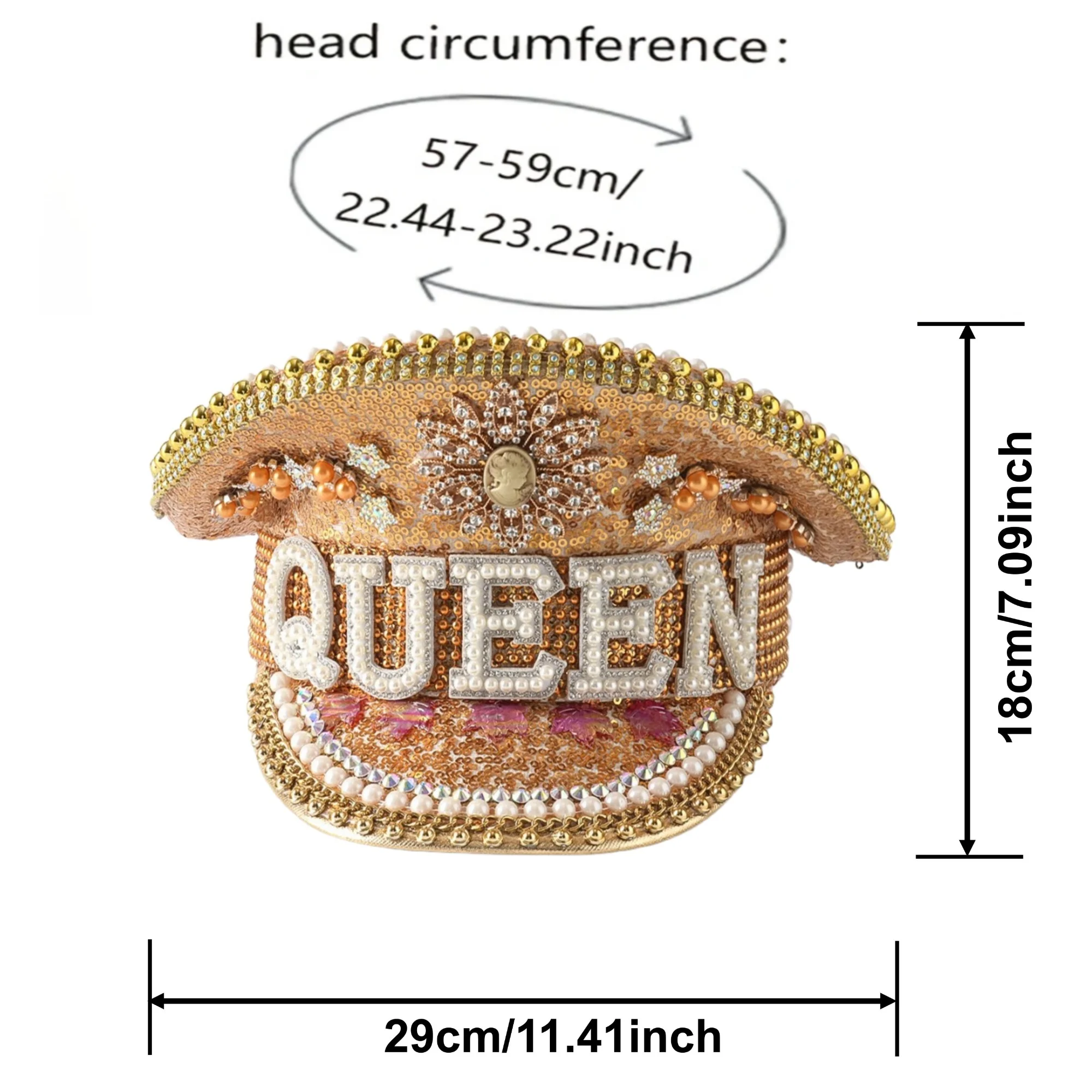 หมวกกัปตันหนังสีเหลืองเลเซอร์ HongLuan ประดับคริสตัลและหมวกทหารสำหรับผู้หญิง อุปกรณ์เสริมสำหรับงานเทศกาลดนตรีและหมวกปาร์ตี้สำหรับผู้ชาย