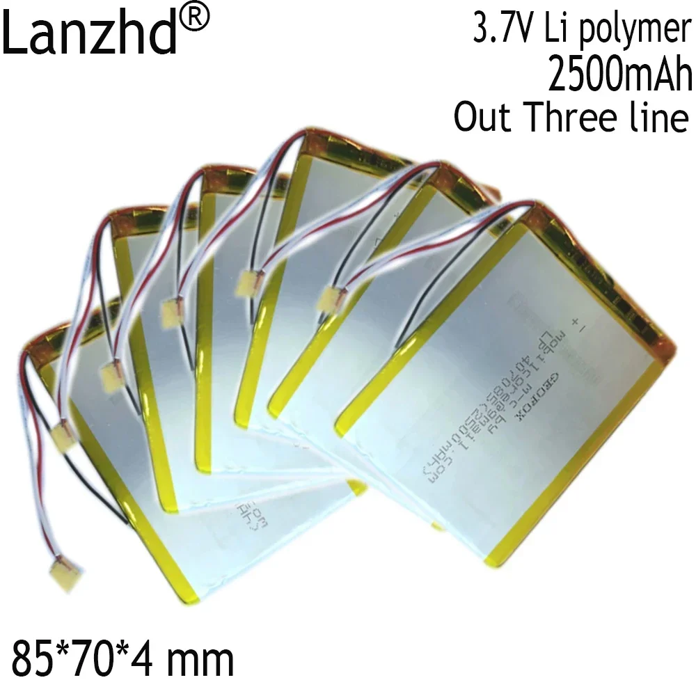 1-10pcs Li-ion Cell 3.7V polymer lithium battery 407085 047085 direct selling tablet pc mini video camera Instrument PDA