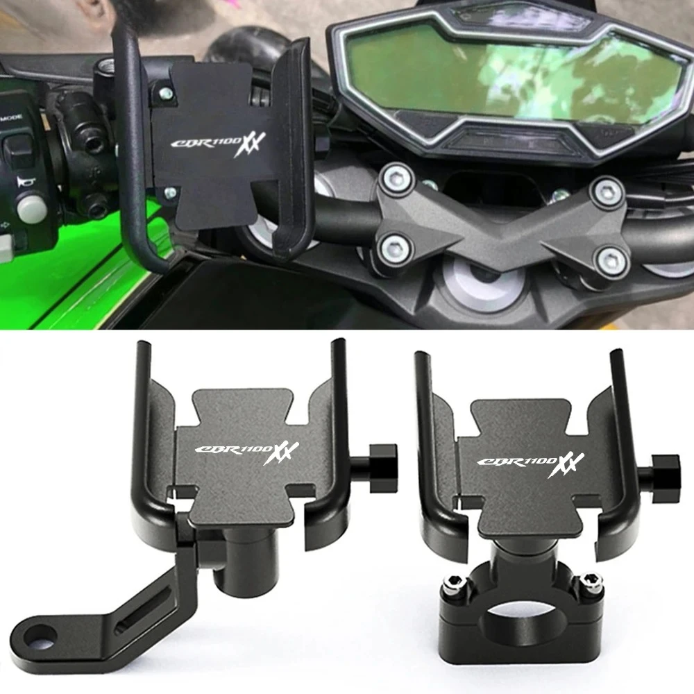 

For Honda CBR1100XX CBR 1100 XX Super Blackbird 1997-2007 Newest Motorcycle Handlebar Rear Mirror Mobile Phone GPS Stand Bracket