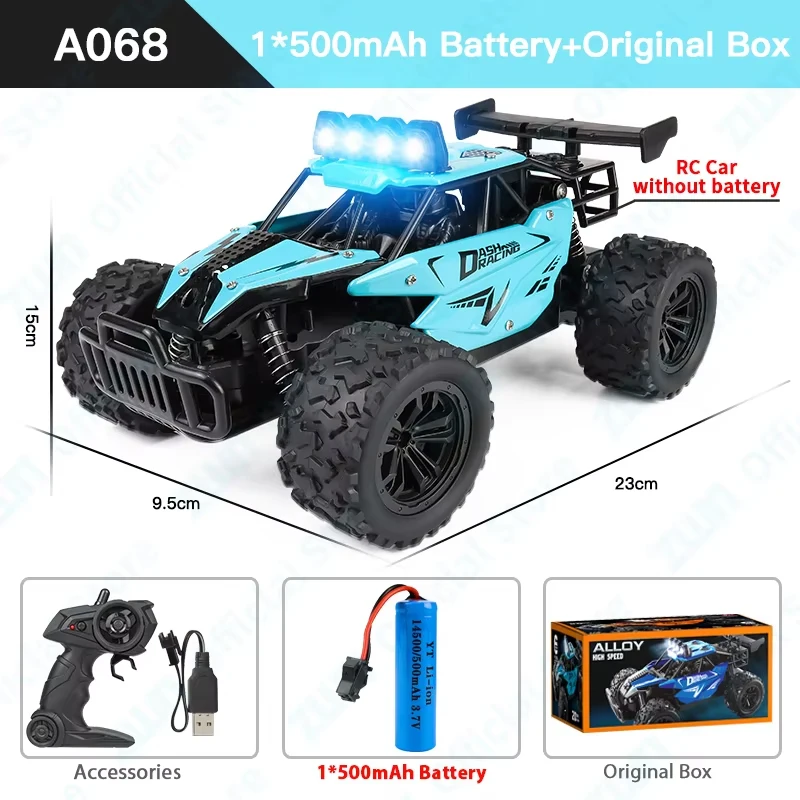 ZWN 1:16 2.4Gh Model RC Car With LED Lights 2WD Off-road Remote