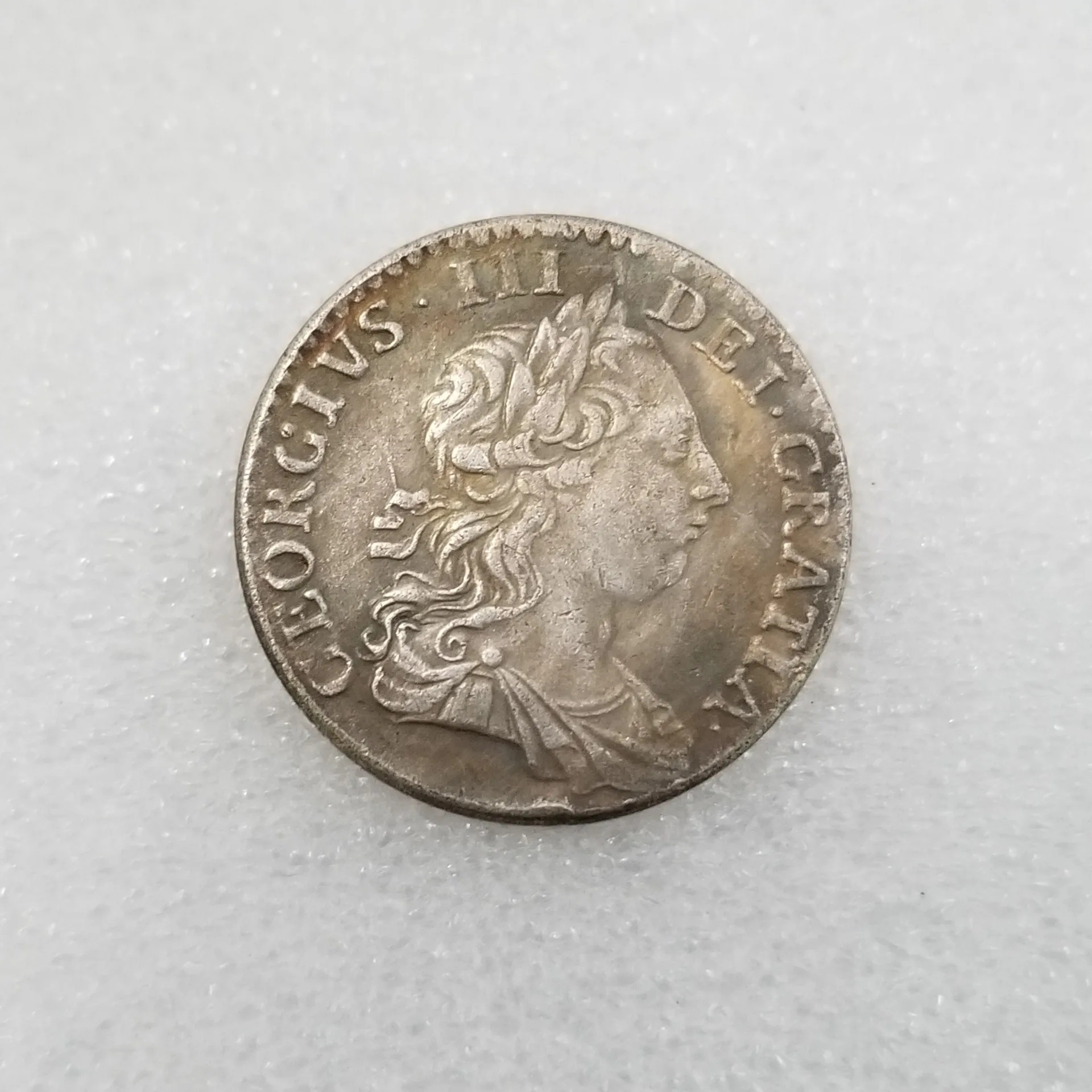 

Antique Crafts 1763 Brass Material Brass Silver Plated Old Silver Dollar Silver Round Collection #2073