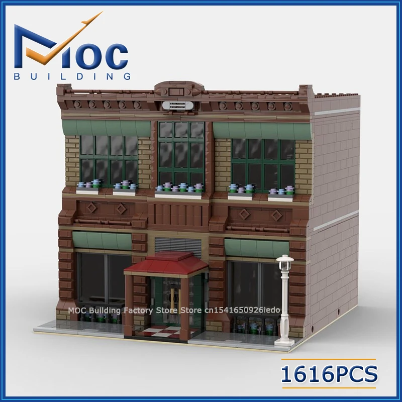 MOC ビルディングブロック モジュラーシリーズ 空のブラウン建築モデル DIY 組み立てレンガコレクション ディスプレイおもちゃ クリエイティブクリスマスギフト
