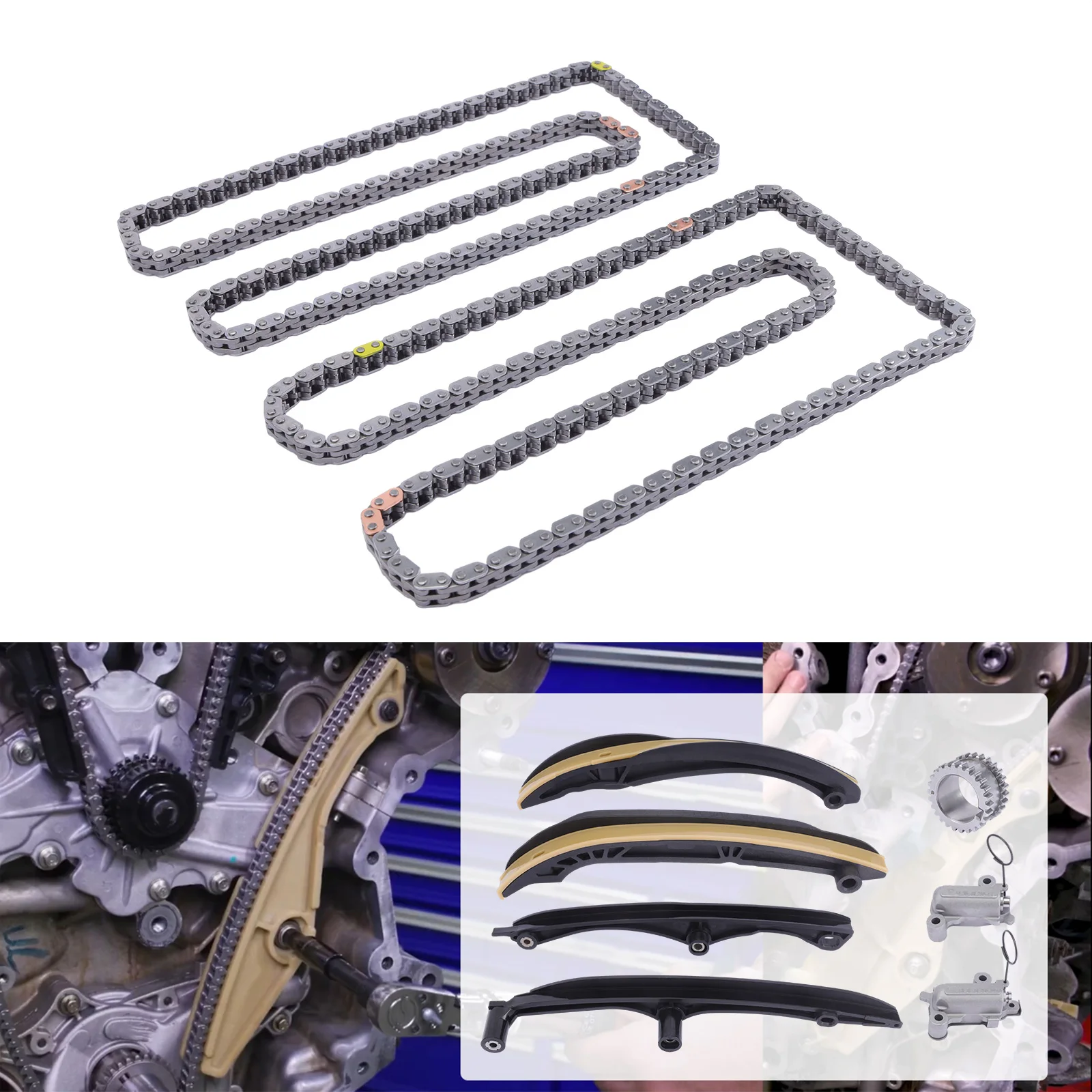 Timing Chain Kit Fit For Ford 2017-2021 F150 Expedition Lincoln Navigator 3.5L V6 Turbo