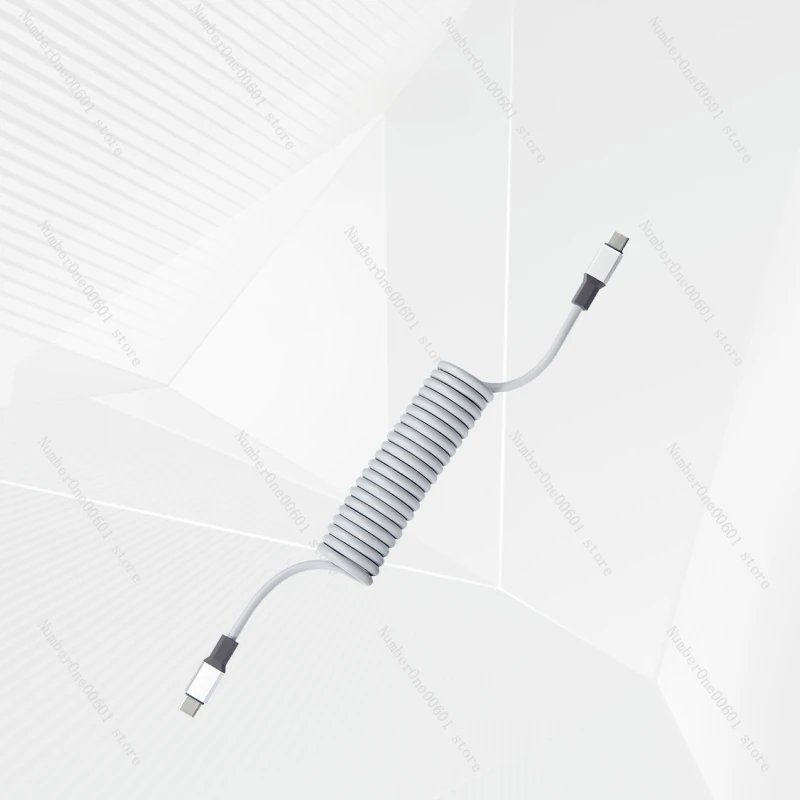 

Spring Data Cable Fast Charging Type-C Portable Telescopic Car PD Fast Charging Data Cable Dual C-port Charging Cable