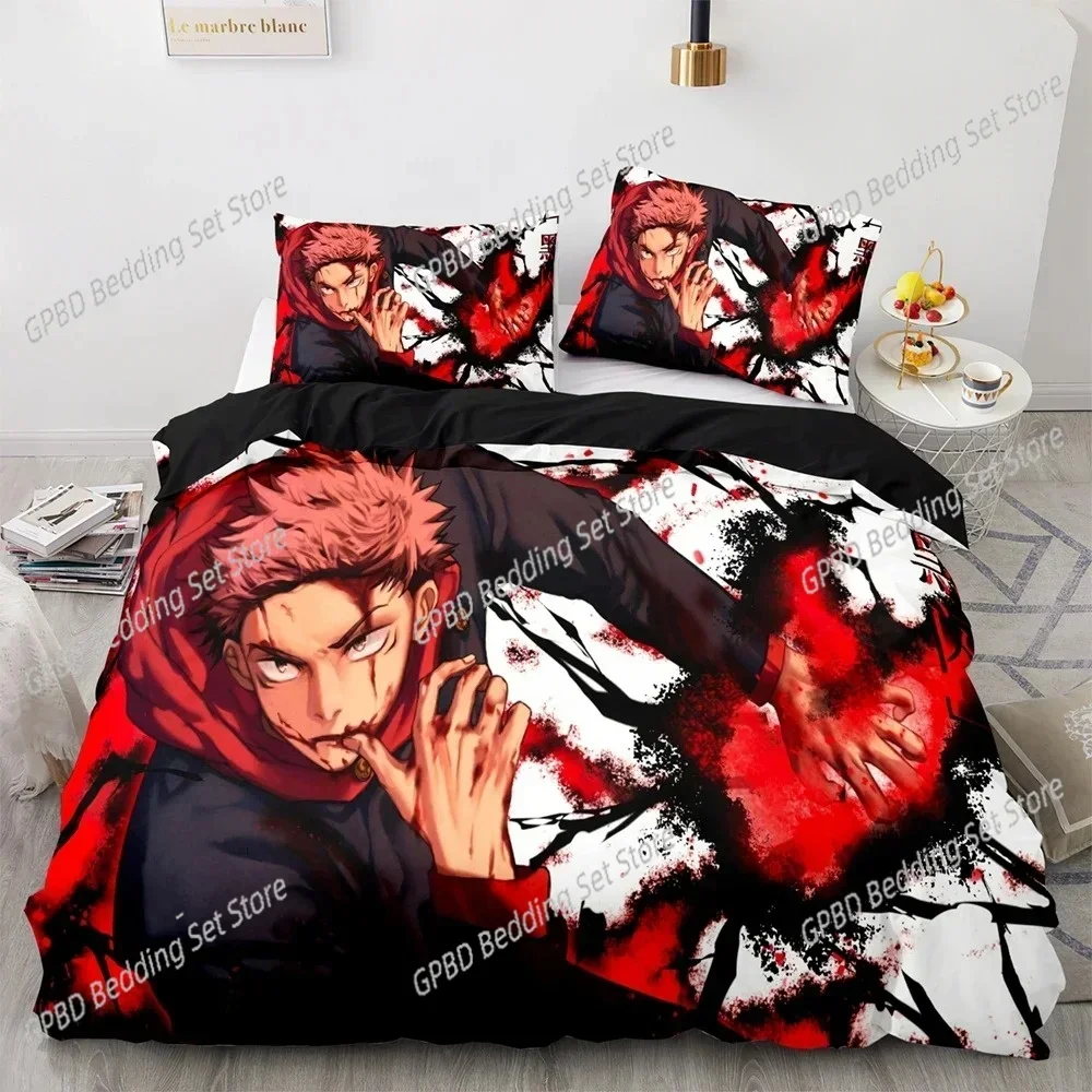 

3D Jujutsu Kaisen 3D Duvet Cover Bedding Set Comforter Linen Pillowcases Home Decor Single Double Twin King Queen