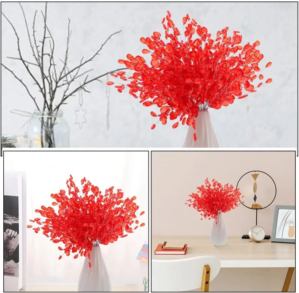 5/10 stücke Künstliche weiße kristall acryl wassertropfen Weihnachten Hochzeit Brautstrauß kranz haarnadel DIY Zimmer Hoom dekor prop