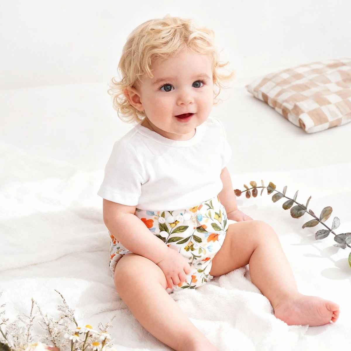 Elinfant 1 قطعة حفاضات جيب الطفل البيئية الطفل قابل للغسل وقابلة لإعادة الاستخدام القماش حفاضات الطفل صالح 3-15 كجم الطفل