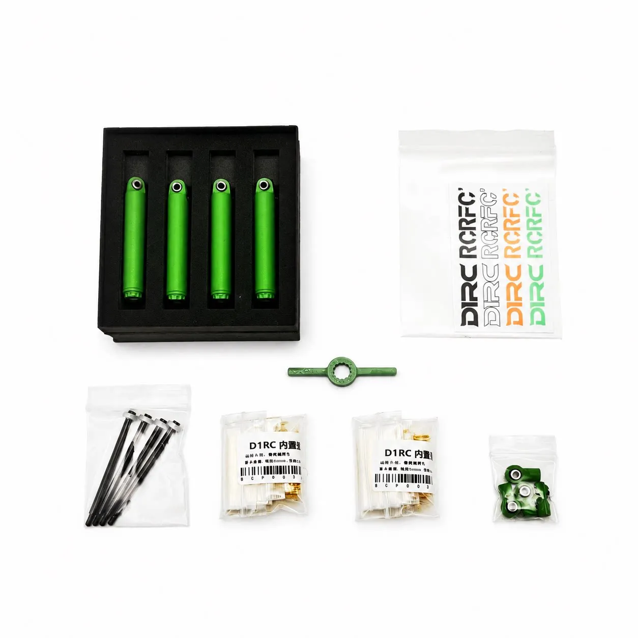 D1RC NOVA Shock Absorber 1/10 1/8 RC Crawler DLC Shaft Ceramic Coated Body Competition Performance Upgrade Part Aluminum Alloy view 5