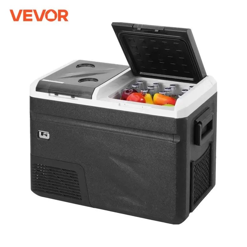 VEVOR Portable Car Refrigerator 12 Volt Car Refrigerator Fridg 38 qt Dual Zone Portable FreezerAdjustable Temp Compressor Cooler