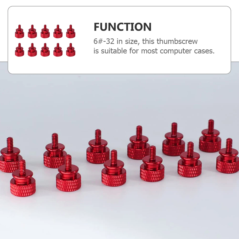 

10pcs Colorful Chassis Screws 6#-32 Alloy Thumb Screw Replacement For Computer Case Motherboard Pci Slot Tool-Free Installation