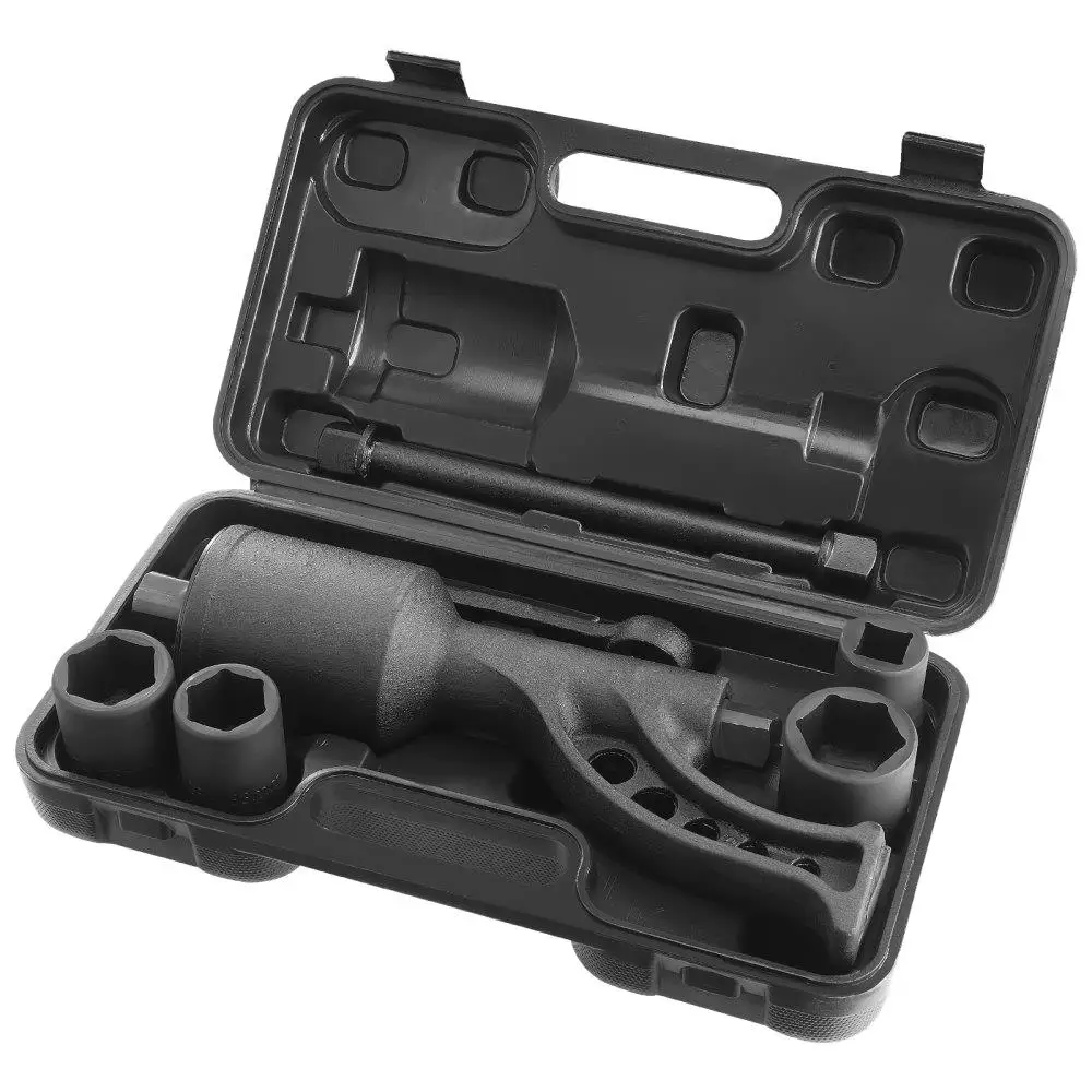 

Heavy Duty 1 Inch Drive Torque Multiplier Wrench Set 6800N.m Lug Nut Remover with 4 Sockets 21 to 41mm and Storage Case
