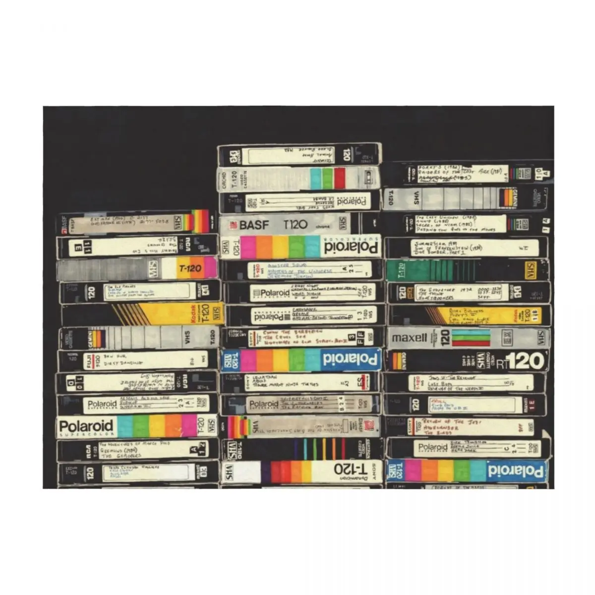 

VHS Stack Throw Blanket Extra Large Throw funny gift valentine gift ideas anime Blankets