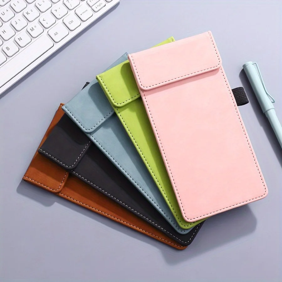 1PC Colorful A6 Bill Clip --PU Writing Pad Signature Plate Hotel Restaurant Commercial Menu Clip Conference Folder