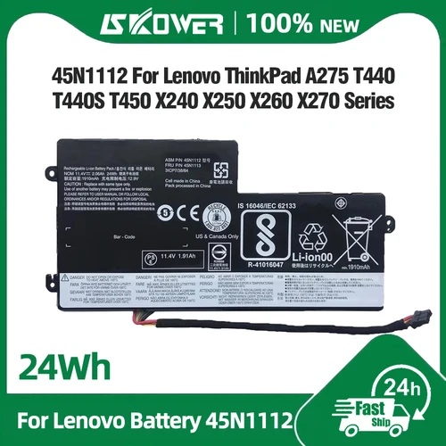 Imagen 2 del producto SKOWER 45N1125 45N1128 Batería para Lenovo Thinkpad A275 P50S W550 L450 L470 T440 T450 T460 X240 X250 X260 X270 45N1112 45N1113