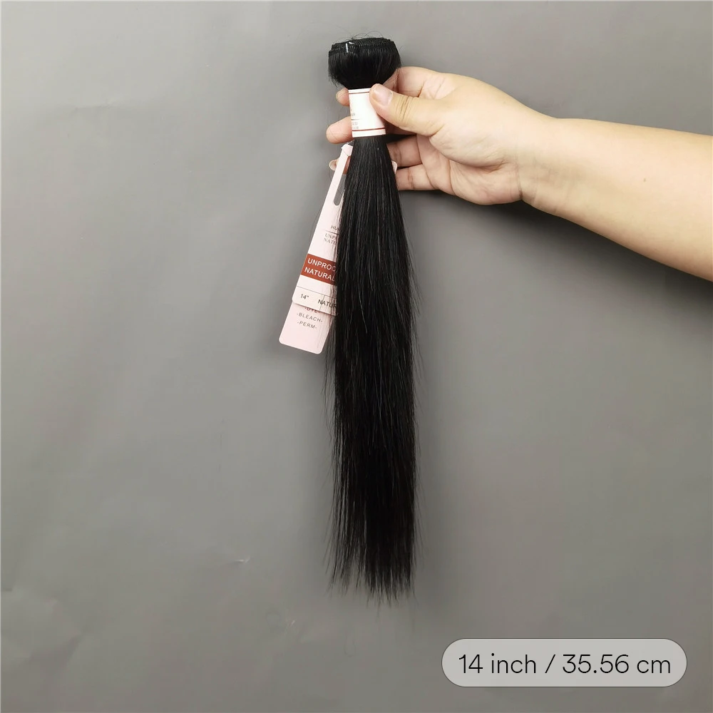 50g Straight Human Hair Bundles 10--30 Inch Brazilian Hair Weave Bundles Human Hair 100% Unprocessed Remy Double Machine Made