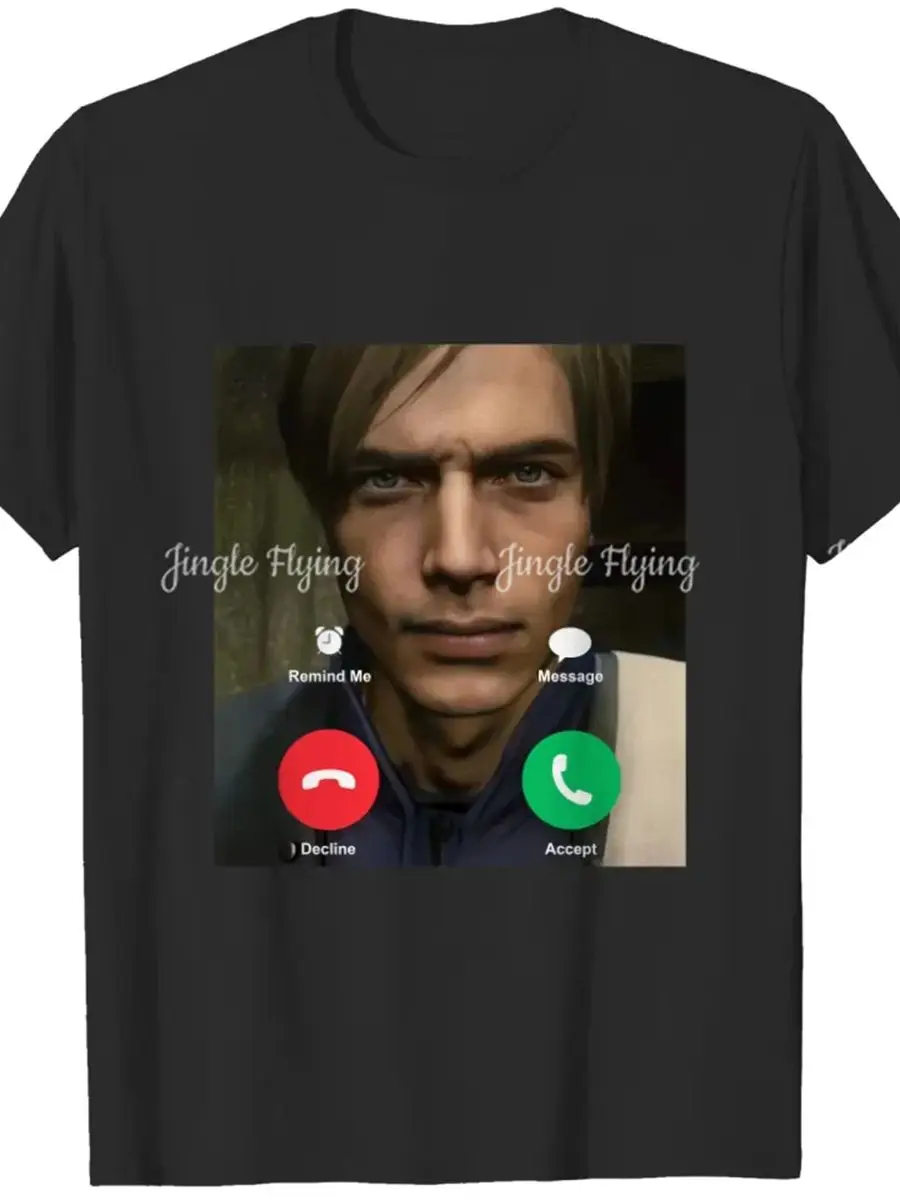 Pure Cotton Summer T-Shirt Leon Facetime Meme Shirt Leon Kennedy Tee