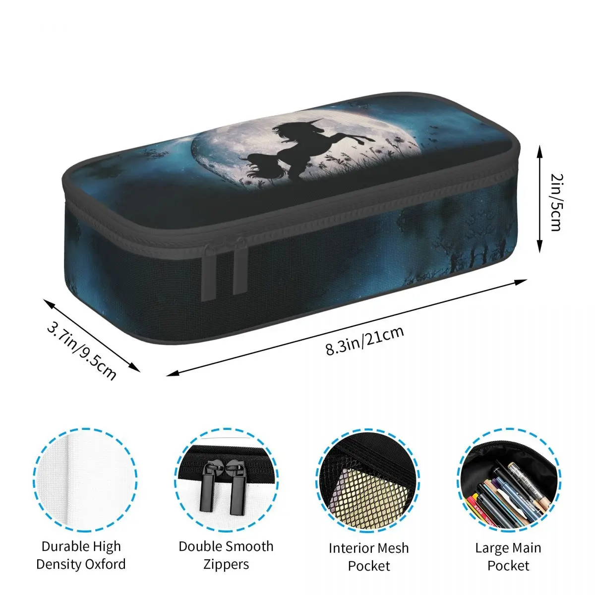 مخصص الخيال يونيكورن مقلمة لصبي فتاة سعة كبيرة صندوق القلم حقيبة الملحقات المدرسية #5