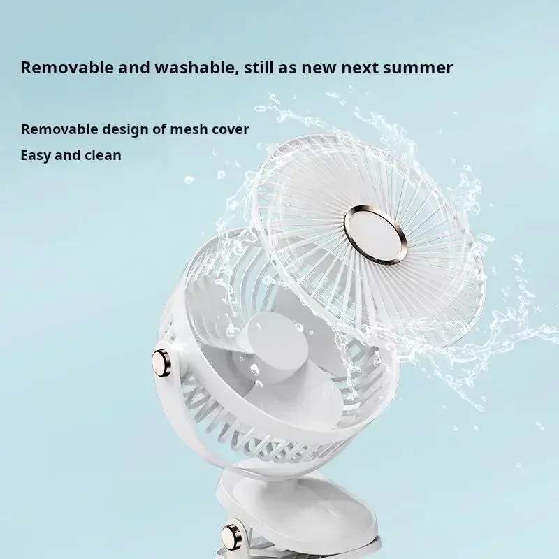 New 3 in 1 Portable Mini Clip Fan Rechargeable Air Circulator Wireless Electric Fan With Led Light Clip-on Home handheld Fan