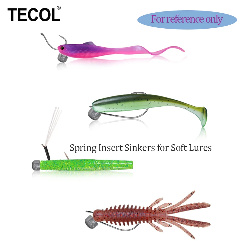 TECOL 1G 1.75G 2.7G 3.5G Spiral Spring Insert Lead Lock Pin Sinker Weight Neko Rig Rock Fishing Sinker For Soft Worm Bass lure view 3