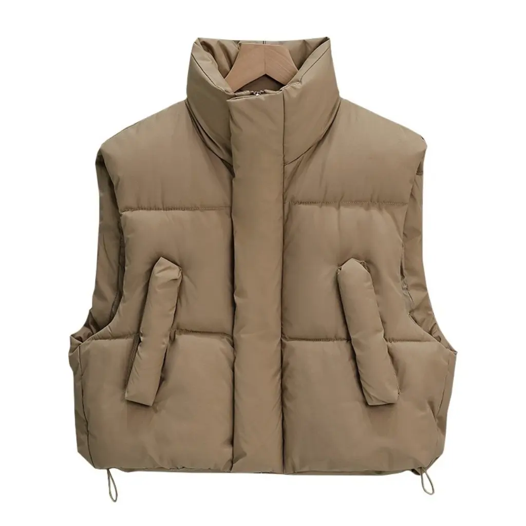 

Winter Short Women's Cotton Vest Korean Style Loose All-match Waistcoat Slimming Stand Collar Fashionable Jacket