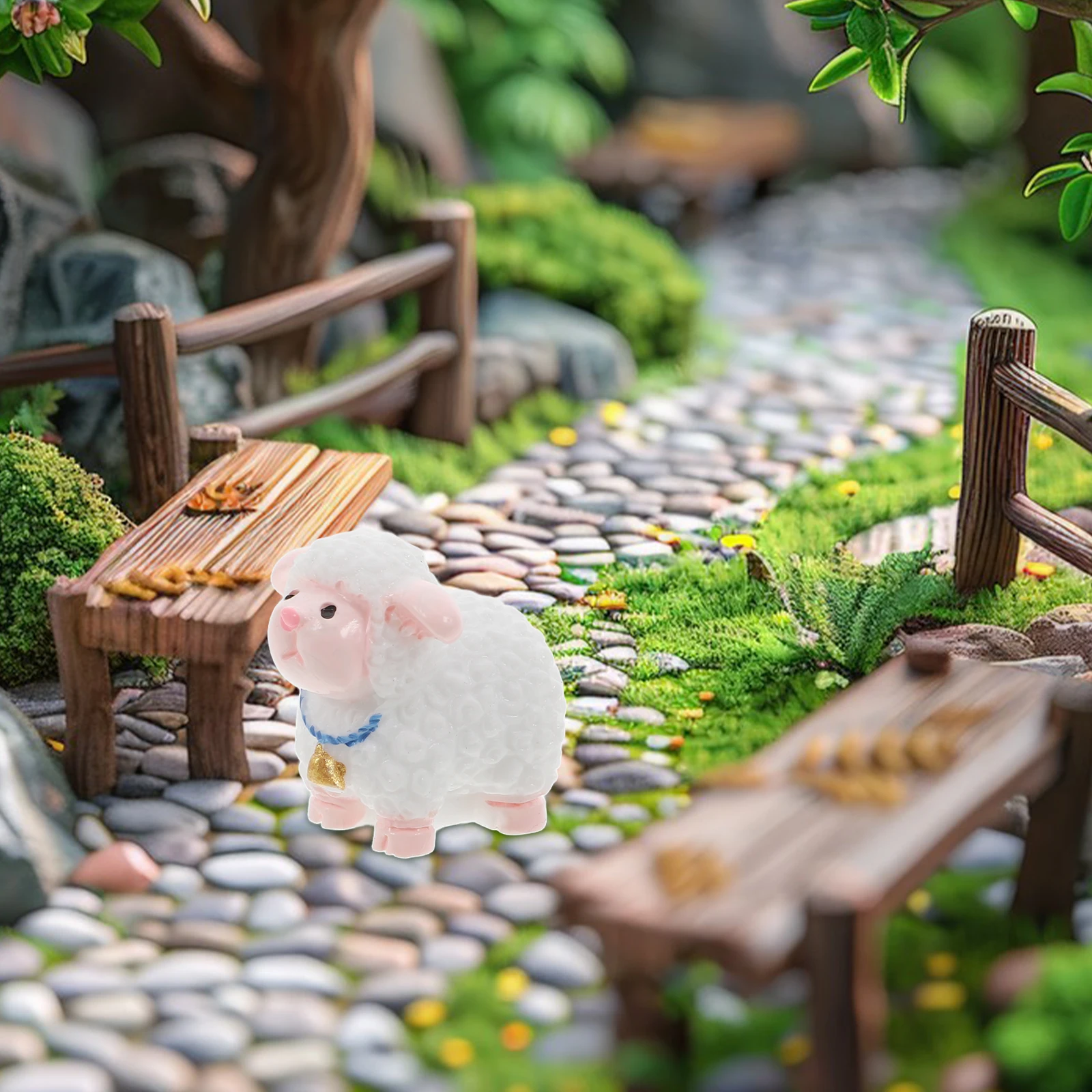 

12 Pcs Mini Sheep Figurines Resin Lamb Decorations Desk Ornaments Terrarium Accessories Plant Garden Figure Miniature Animal