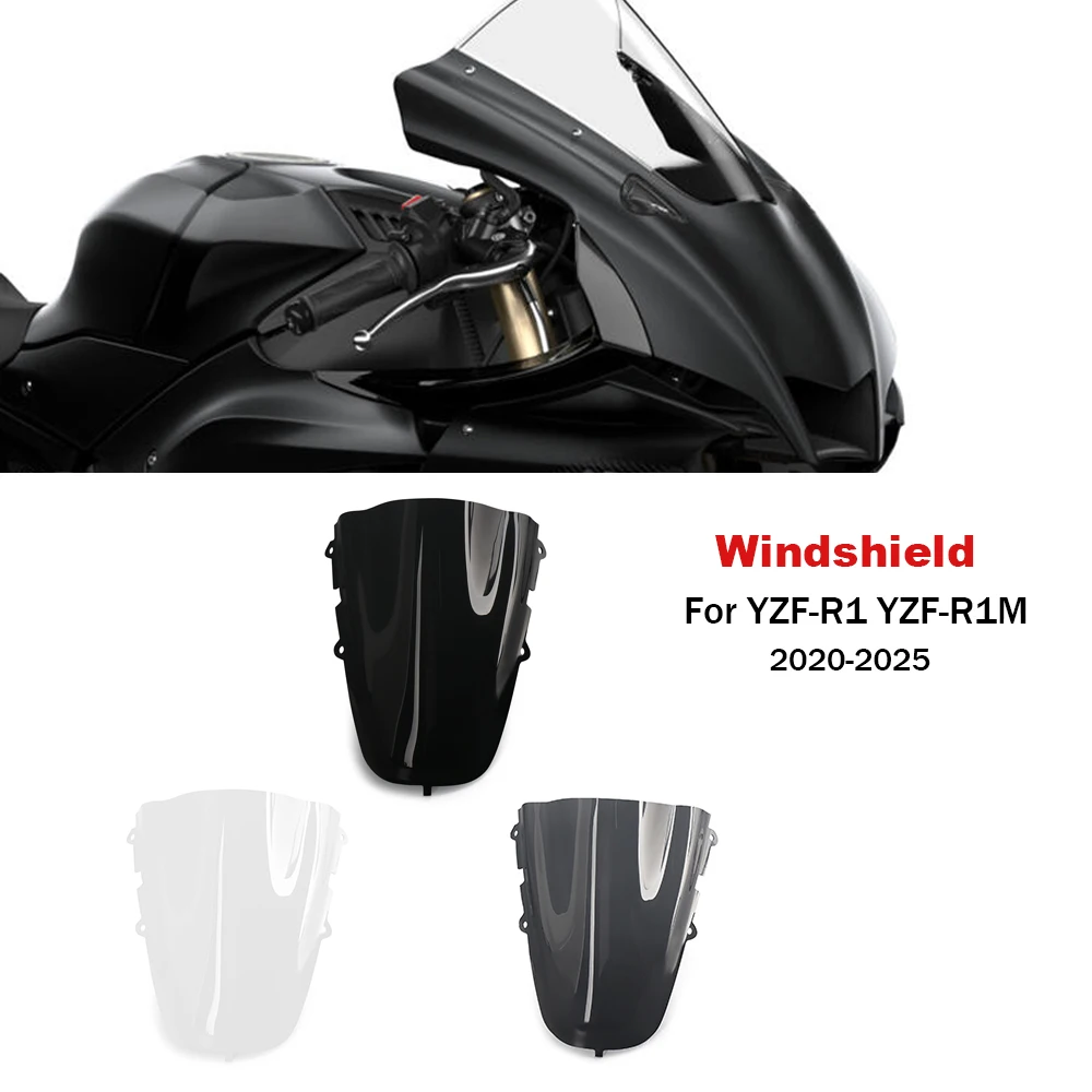

﻿ For Yamaha YZF-R1 YZF R1 YZF R1M 2020-2025 2024 New Motorcycle Accessories Windscreen Wind Fairing Deflector Windshield