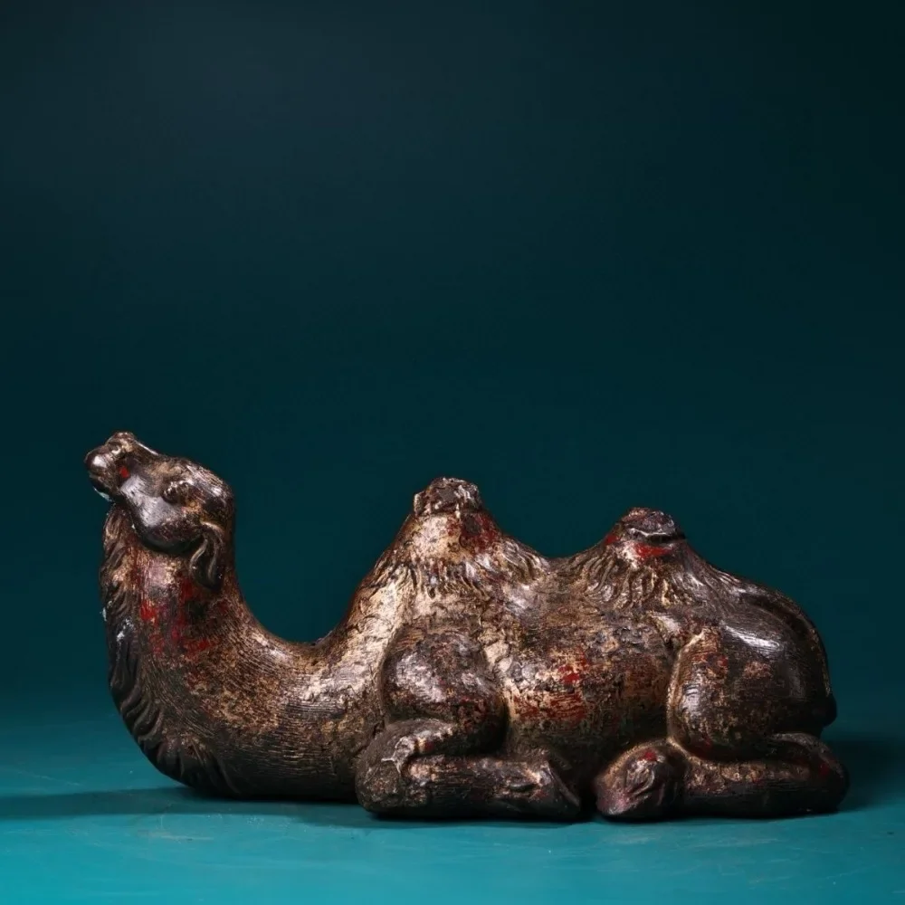 A Rare Antique High-relief, Chiseled, Gilded Camel—exhibiting Superb Craftsmanship and Exquisite Design