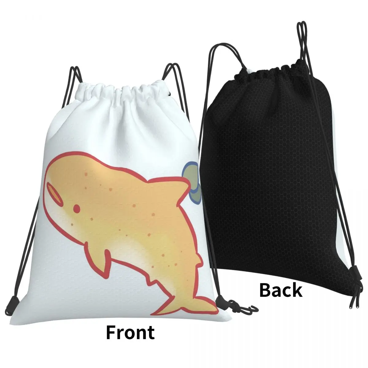 Lemon Shark Backpacks Multi-function Drawstring Bundle Pocket Storage Bag Book Bags for Man Woman Students