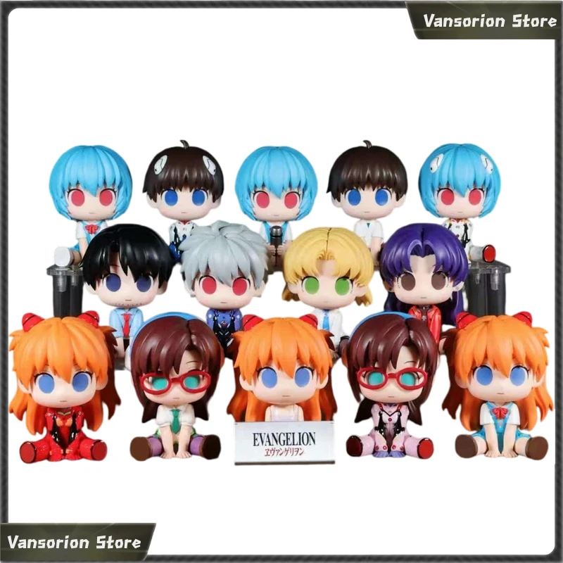 Funism Evangelion EVA Blind Box Figure Asuka Rei Shinji Kaworu Mari Collectible Anime Desktop Decoration For Adult Fans