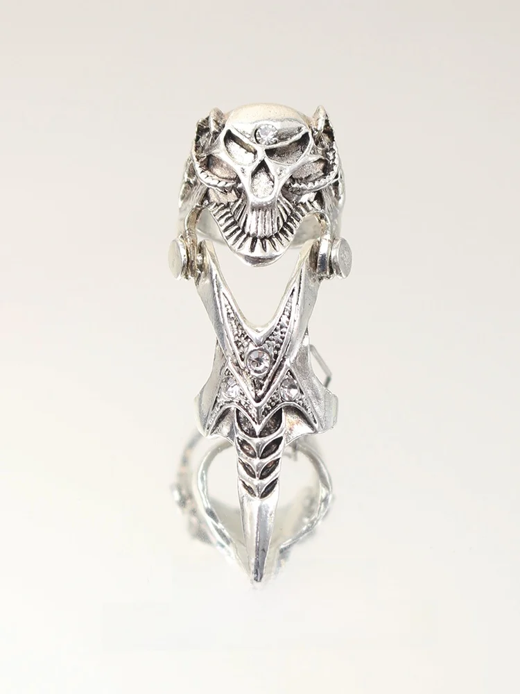 Retro Punk Exaggerated Style Rock Joint Ring Gothic Worn Movable Finger Ring Hand Jewelry Personalized Fashion Accessories