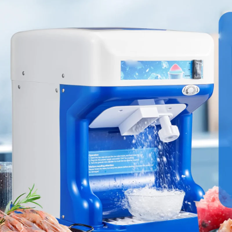 Fully-Automatic Ice Shaving Machine Stainless Steel Blade Household Hotel Commercial Use