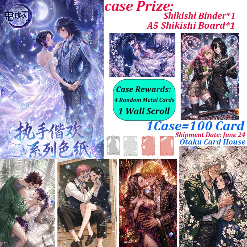 Wholesale Demon Slayer Card Kimetsu no Yaiba Waifu Couple Cards New Premium Collectible Shikishi Color Paper Art Board Gift