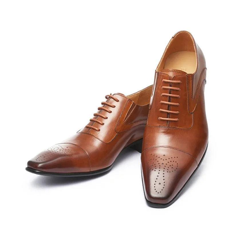 New Luxurious Italian Patent Leather Men brown Black Wedding Oxford Shoes Lace-Up Office Business Suit Men\'s Dress Shoes