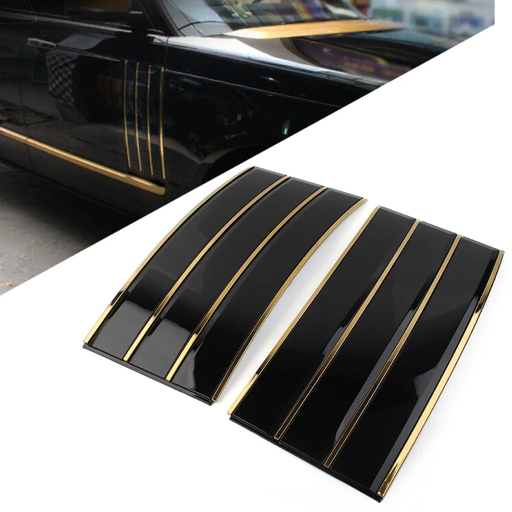 2Pcs Black Gilded Car Door Side Fender Vent Decoration Cover Trim For Land Rover Range Rover L405 2013-2021 Exterior Accessories