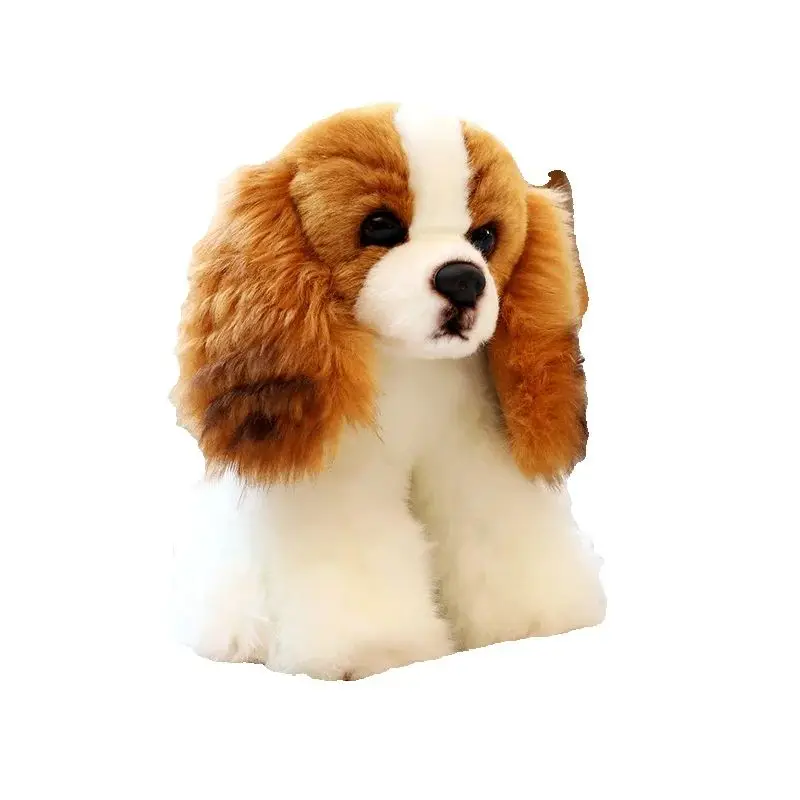 20cm Realistic Dog Puppy Stuffed Toys Lifelike King Charles Spaniel Dog Plush Doll Sleep Hug Pillow Birthday Gift