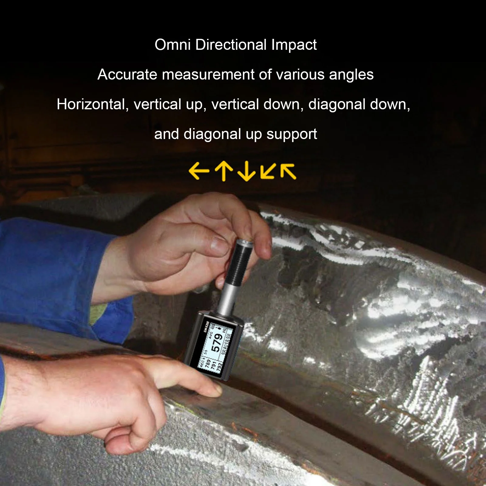 اختبار صلابة ليب 7 في 1 شاشة ديجيتال قلم معدني نوع اختبار صلابة ليب متر مقياس الصلابة المعدنية اختبار صلابة ليب