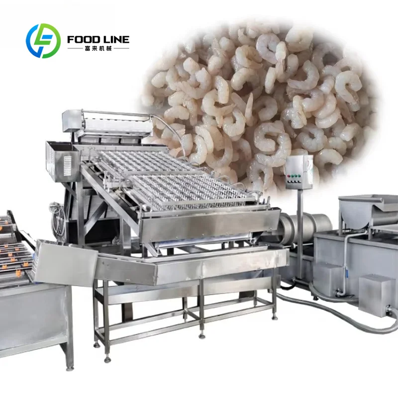 Automatic Frozen Dry Shrimp Shelling Machine Custom Shrimp Dehead Deveiner Peeling Sheller Machine