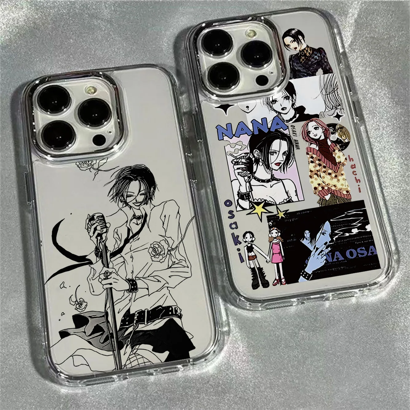 أنيمي كول نانا أوساكي خط جراب هاتف آيفون 17 16e 16 15 14 13 12 11 Mini Pro Max X XR 8 7 Air Plus غطاء ناعم شفاف