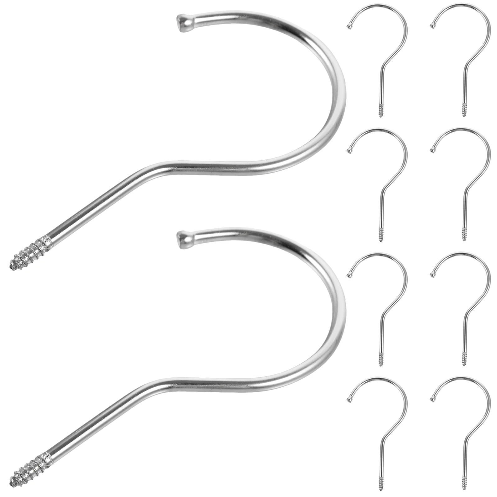 

10 Pcs Plastic Pants Clips Sturdy Stainless Steel Hanger Accessories Multipurpose Clothing Hooks Heavy Duty Screw In