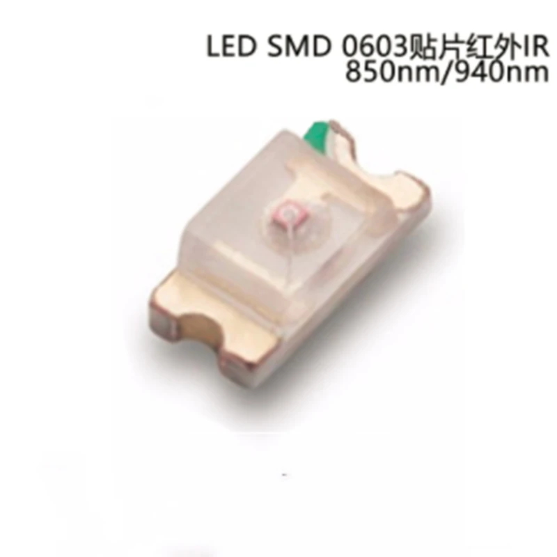 100pcs Led Lamp Beads SMD Patch Type 0603 Infrared Emitting Tube 850 / 940nm Light Emitting Diode 1608