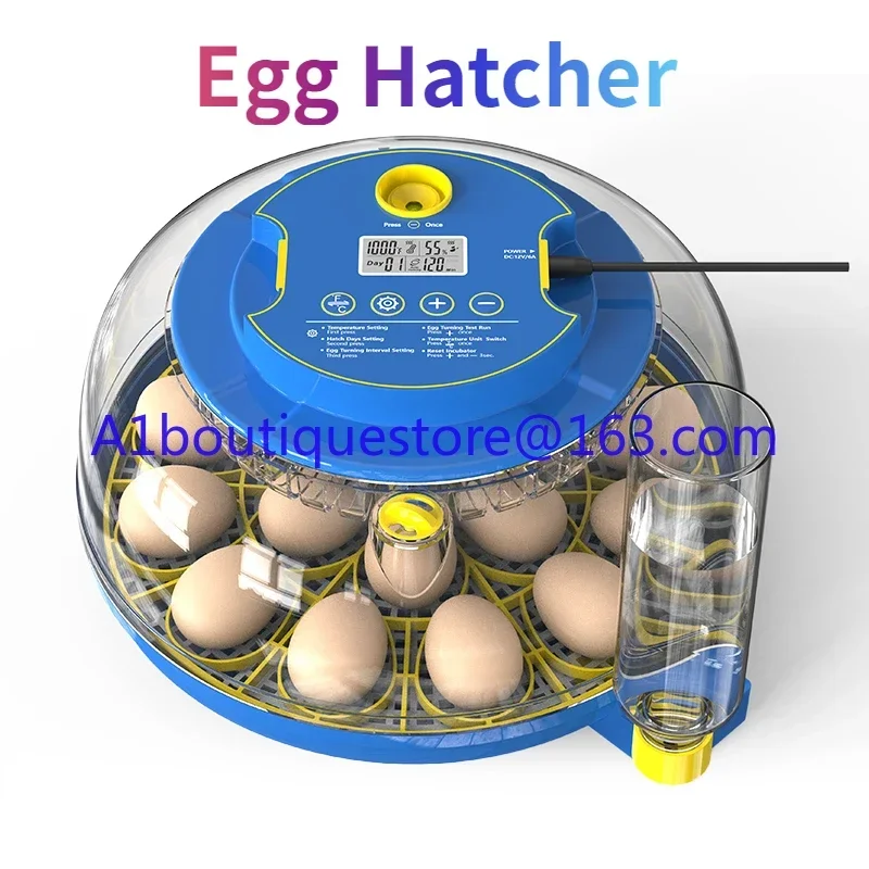 

WONEGG 18h AC DC 12v Light Emitting Diode Lighting Function Automatic Water Filling Egg Incubator Removable Controller Celsius