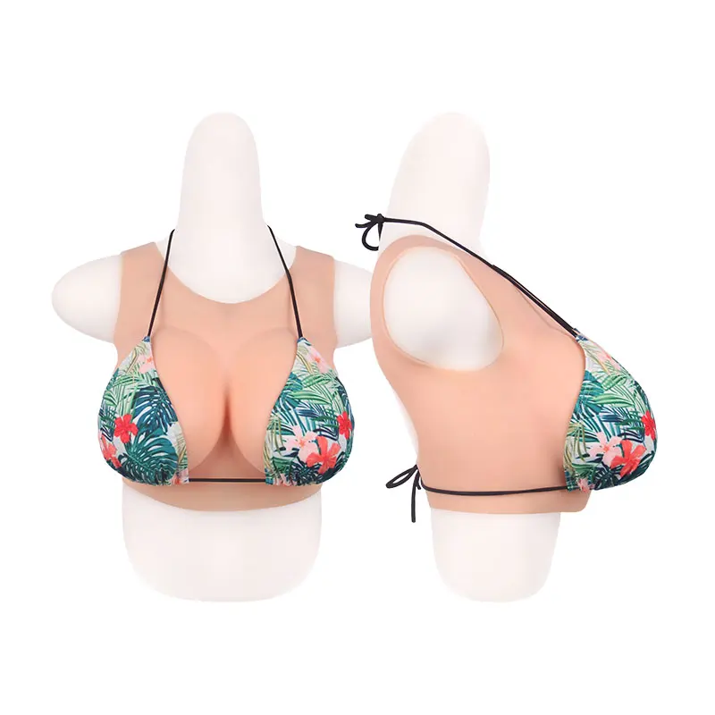 

Realistic Silicone Breast Forms Bodysuit with Huge Fake Boobs Plate And Nipple Areola for Crossdresser Transgender Cosplay
