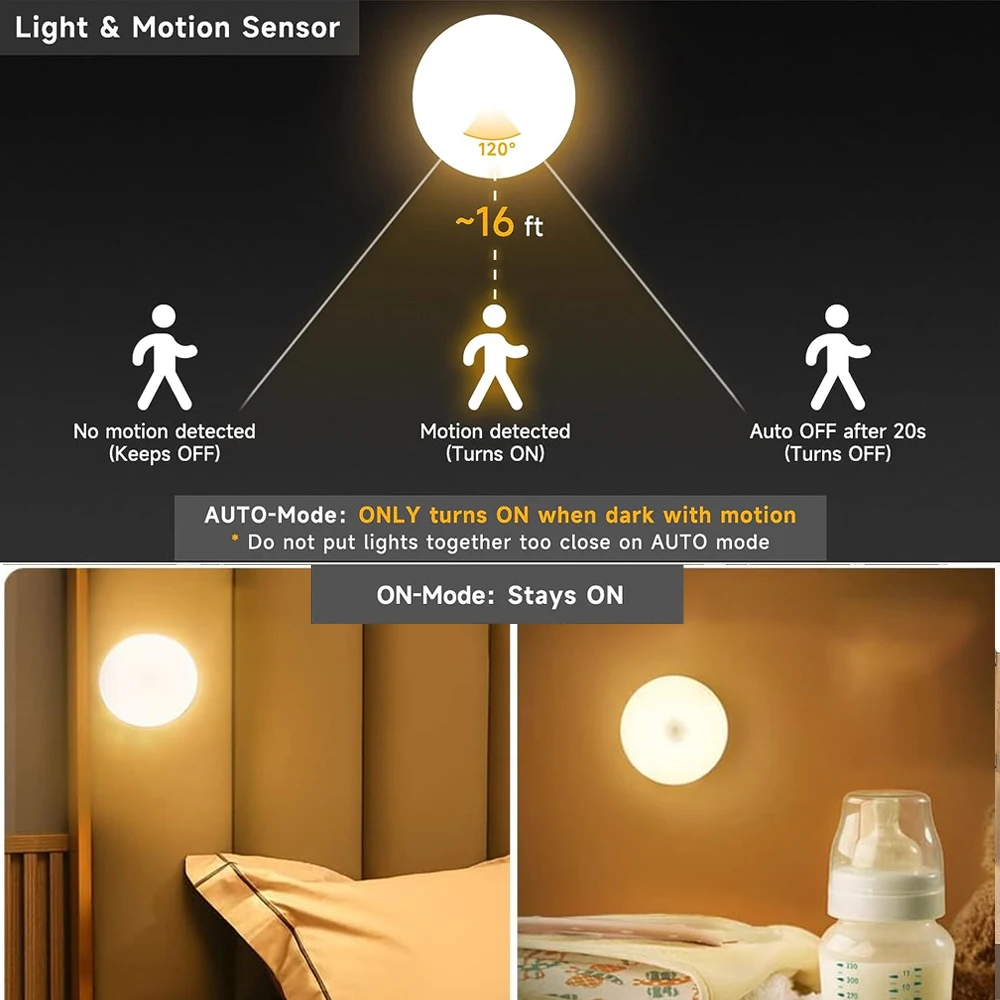 10 LED Human Induction Night Lamp PIR Motion Sensor Auto On/Off Corridor Bedroom Wardrobe Light Kitchen Under Cabinet Wall Light