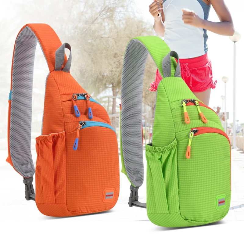 Lightweight Waterproof Sling Chest Bag Multi Zipper Pockets Breathable Strap Crossbody Backpack Outdoor Sports Shoulder Bags