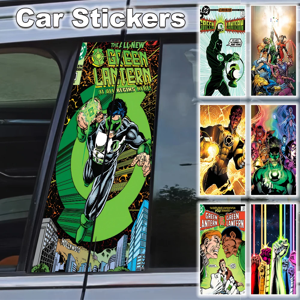 

DC Green Lantern Car B Pillar Sticker Decal Waterproof Peel Stick Scratch Resistant Anime Accessorie Gift Self-adhesive Poster